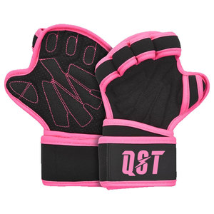 Customizable Half-<b>finger</b> Cross Training Synthetic Leather Mesh Fabric Gloves Adjustable Wrist Wrap <b>Strap</b> for Gym Fitness Sports - Product Image 3