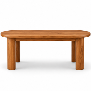 Table à manger rectangulaire moderne en teck, design scandinave, imperméable, pieds en bois massif, 8 places, écologique, pour hôtel - Product Image 1