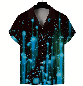 T-shirt pour homme, imprimé numérique, col cubain, mode personnalisée, haute qualité, vintage, manches courtes - Product Image 5