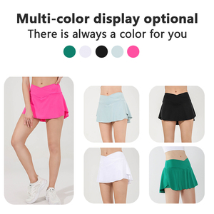 Jupe courte de sport pour femme en polyester et élasthanne, teinte sur mesure et sublimée, coupe trapèze, séchage rapide, pour le tennis, la course et l'athlétisme, vente en gros - Product Image 5