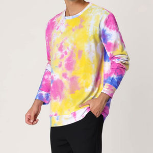 Sweat-shirt à col rond pour homme, coupe ample, uni, avec logo sur le devant, en polyester/coton, pour la vente en gros, par un créateur de mode. - Product Image 5