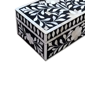 <b>Floral</b> Bone Inlay Keepsake <b>Box</b> Handmade Wooden Jewellery Organizer for Premium Gift and Decorative Use - Product Image 5