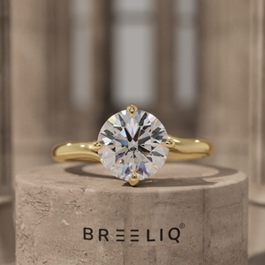 2CT Round Diamond Twist Prong Engagement Ring 14K Yellow Gold Modern Solitaire Ring Lab Grown Diamond OEM Jewelry - Product Image 1