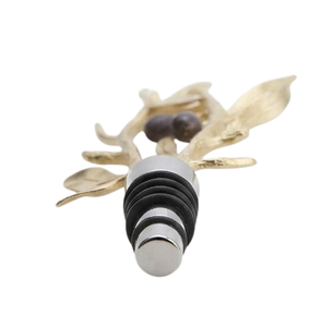 Tapón de Metal para Botellas de Vino con Acabado Dorado Oliva, Cierre Hermético para Botellas de Vino, Tapón Moderno para Botellas - Product Image 6