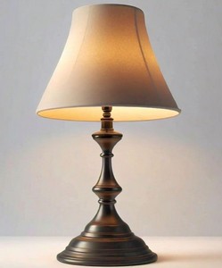 Traditional Metal <b>Table</b> Lamp with Fabric Shade for Indoor Living Room Decor - Product Image 3
