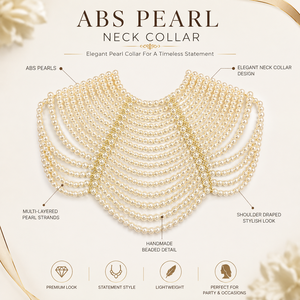 Elegant ABS Pearl Shoulder <b>Collar</b> Necklace Handmade Beaded Fashion Neck Cape for Bridal Evening Party Women Accessories - Product Image 6