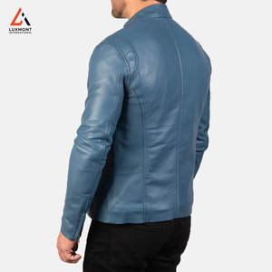 Chaqueta de cuero elegante para hombre con cierre de cremallera y diseño ajustado para uso casual, chaqueta de invierno para hombre - Product Image 3