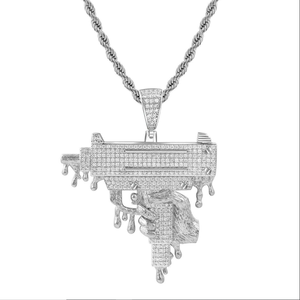 Colgante de Tigre de Moissanita Hip Hop Personalizado con Certificación IGI y Cadena de Acero Inoxidable para Raperos, Artistas, Moda Urbana y Fiestas - Product Image 4