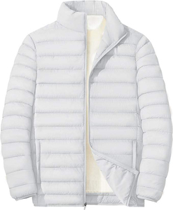 Veste d'hiver pour homme avec fermeture éclair, col montant et doublure en sherpa - Product Image 3