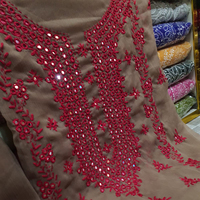 Baju Salwar Kameez Wanita Dengan Bordir, Model Longgar, Panjang Mata Kaki, Pakaian Kasual Tradisional India Pakistan