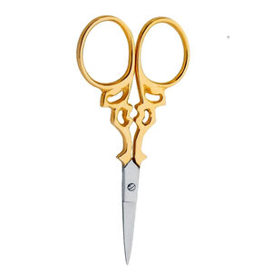 Ciseaux à cuticules à lame courbée en gros, pointe aiguisée, manche en acier, disponibles en toutes couleurs, pour la broderie dorée et la coupe de fil - Product Image 3