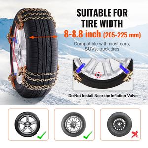 8 Pezzi Nuove Catene da Neve in Lega di Manganese 9.2-11.2 Pollici, Catene di Trazione per Pneumatici, Catene di Emergenza per Ruote da 235-285 mm - Product Image 3