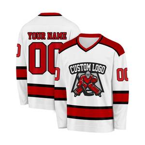 Jersey de Hockey sobre Hielo Personalizado, Transpirable, de Secado Rápido, Poliéster Sublimado, Nombre del Equipo, Número del Jugador, Servicio OEM - Product Image 3