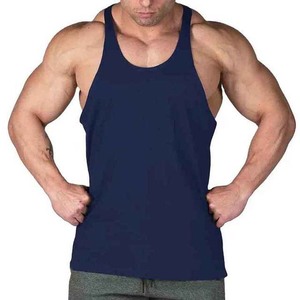 Camiseta sin mangas verde para hombre, cuello redondo, color sólido, tejido de punto, informal, 100% algodón - Product Image 2