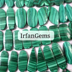 Paire Cabochon en Malachite Naturelle Quartz Vert Semi Précieux Cabs en Pierres Précieuses en Vrac Poli à la Main Guérison Paire en Gros - Product Image 4