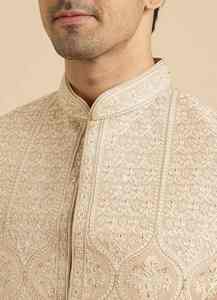 Sherwani de Diseño para Hombres, Estilo Indio-Pakistaní, para Bodas, Traje de Novio Real Bordado, Vestimenta Tradicional - Product Image 3