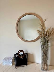Artisan Handmade Eco-Friendly Round Wooden Wall <b>Mirror</b> for Modern Interiors - Product Image 5