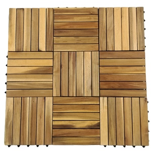 Envío Gratuito, Baldosas de Madera de Acacia de 12 x 12 Pulgadas, Encajables, para Pisos Interiores, Estilo Europeo, para Patio, Jardín y Terraza - Product Image 5