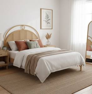 High Quality Rustic Rattan <b>Headboard</b> for Bed Modern Design Bedhead King <b>Queen</b> Bedroom Furniture made in Vietnam - Product Image 2