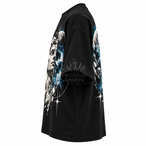 เสื้อยืดโอเวอร์ไซส์ลายกราฟิกสำหรับผู้ชาย ขายส่ง ผ้าฝ้าย 100% เป็นมิตรกับสิ่งแวดล้อม ระบายอากาศได้ดี ทรงหลวมไหล่ตก สไตล์สตรีทแวร์ - Product Image 3