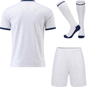 Men's Blue <b>Soccer</b> Jersey Set Short Sleeve Crew Neck Moisture Wicking Polyester Uniform All Seasons Adult Size - Product Image 2