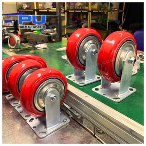 High Quality 1 Ton Extra Heavy Duty Caster <b>Wheel</b> New Iron Core 6 Inch 8 Inch Polyurethane PU Load Swivel Bearing <b>for</b> Restaurants - Product Image 6