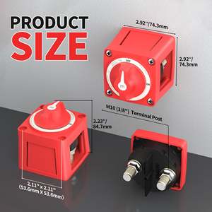 Mini interrupteur de batterie à 2 positions, 300A, à circuit unique, avec bouton étanche, pour systèmes 12-48V DC, camion, tracteur, camping-car, yacht, solaire - Product Image 5