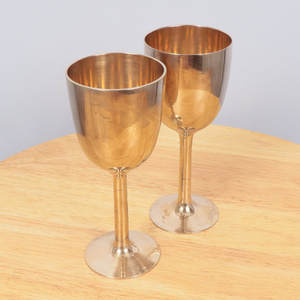 Wholesale Brass Finish <b>Wine</b> <b>Goblet</b> Decorative Metal Chalice for Home Bar Wedding Dining and Gift - Product Image 4