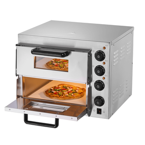 Forno Elettrico Commerciale da Banco per Pizza da 14 Pollici con 2 Teglie, 4 Manopole, Doppio Strato, Forno e Tostapane da Banco - Product Image 1