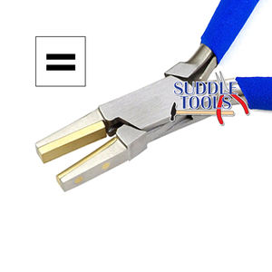 คีมปากแบน ปากทองเหลือง ขนาด 130 มม. ด้ามจับพีวีซี สำหรับงานทำเครื่องประดับ ซ่อมแซมเครื่องดนตรีประเภทลมไม้ - Product Image 1