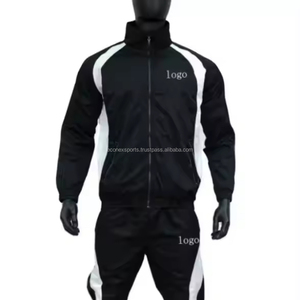 Ensemble de vêtements de sport unisexe en nylon, XXL de grande taille, logo personnalisé, design vintage, survêtement coupe-vent à motif solide disponible à l'OEM Offre Spéciale - Product Image 1