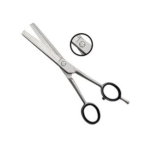 Ciseaux à effiler les cheveux à double tranchant en acier inoxydable allemand, vente en gros pour coiffeurs professionnels - Product Image 2