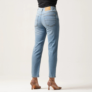 Jeans de Mezclilla Rectos, Transpirables y Ecológicos de Alta Calidad para Mujer, Resistentes a la Decoloración, Cómodos y Casuales, Pakistán - Product Image 6