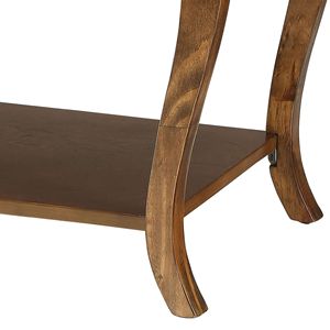 Consolle a 2 ripiani in noce, elegante tavolino con raffinata finitura in noce - Product Image 6