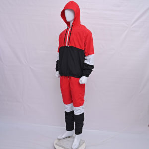 Conjunto de dos piezas personalizable para hombre, cortavientos de invierno de Sialkot, chándal con cremallera y capucha, tejido. - Product Image 1