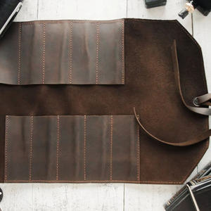 OEM leather <b>tool</b> <b>roll</b> organizer bags wholesale bulk supplier premium handmade portable storage export quality for sale - Product Image 6