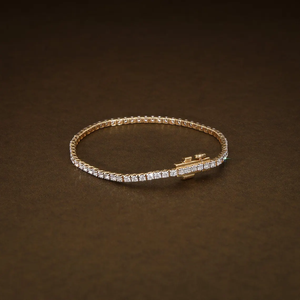 Pulsera de Diamantes Redondos Brillantes Creados en Laboratorio, Certificación VVS2, Pulsera de Diamantes Tipo Tenis, Joyería Fina Clásica y Elegante para Mujer - Product Image 3