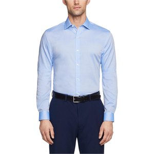 Camisa de Vestir Ejecutiva para Hombre con Cuello Extendido Color Azul Hielo, Manga Larga, Algodón Fino, Corte Entallado, Camisas Formales de Alta Calidad - Product Image 1