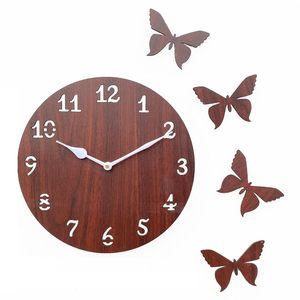 Wall <b>Clock</b> Wood 14 Inch Silent Wall <b>Clocks</b> <b>Large</b> Decorative Battery Operated Non Ticking Analog Retro <b>Clock</b> for Living Room - Product Image 6