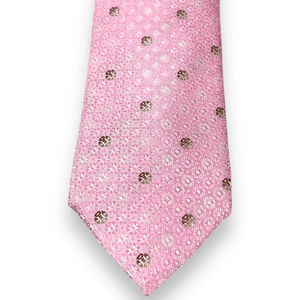 Corbata Benon con Diseño de Puntos Rosas para Hombre |   Corbata de Diseño Premium, Formal, para Negocios, Bodas, Fiestas, con Aspecto de Seda de Lujo - Product Image 2