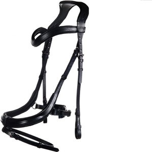 Brida de espectáculo ecuestre de caballo de color Habana, cuero acolchado suave con rienda de goma para fanáticos ecuestres - Product Image 6