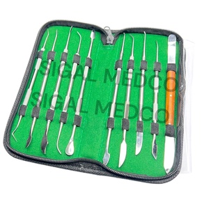 Juego de Herramientas de Escultura de Cera y Arcilla de Acero Inoxidable de Doble Punta, 10 Piezas, con Estuche de Cuero Artificial para Modelado y Arte - Product Image 6