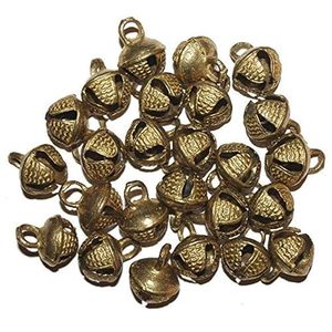 Ghungroo de latón hecho a mano para danza Kathak india con cuerda de algodón azul, par de campanas de tamaño estándar, accesorios para danza clásica - Product Image 3