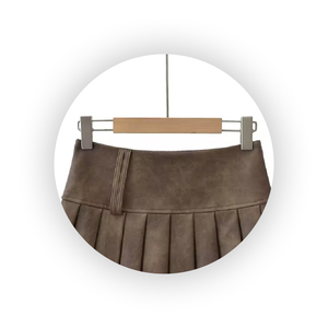 Jupe en cuir taille plus pour femme, style mini, très demandée, qualité supérieure, cuir respirant, prix attractif - Product Image 4