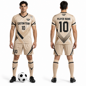 Ensemble Maillot, Short et Chaussettes de Football en Mesh avec Col Renforcé – Échantillon Disponible à Faible MOQ – Tenue de Gardien de But pour Match sur le Terrain – Coloris Contrastés - Product Image 5