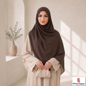 High Quality Chiffon Hijab Scarf Custom <b>Silk</b> Feel <b>Head</b> <b>Wrap</b> Shawl OEM ODM Manufacturing Service Provider - Product Image 2