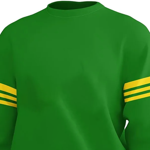 New Sorority Style Women Oversized Sweatshirt Yellow & Green Contrast 360 GSM Cotton <b>Fleece</b> Crewneck Greek Letter Streetwear - Product Image 6