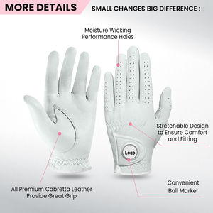 Gants de golf respirants et confortables, vente en gros, personnalisables, haute qualité, en cuir écologique, imperméables, pour unisexe, pour le sport, les poignées de ski - Product Image 5