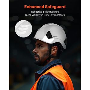 Casco di Sicurezza per Edilizia Approvato ANSI/ISEA Z89.1, in ABS con Sospensione a 6 Punti Regolabile e Ventilato - Product Image 5