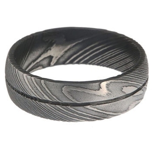 Anillo de Hombre de Acero de Damasco Hecho a Mano, Banda de Acero Soldada con Patrón Duradero, Joyería de Moda para Boda, OEM ODM Disponible - Product Image 2